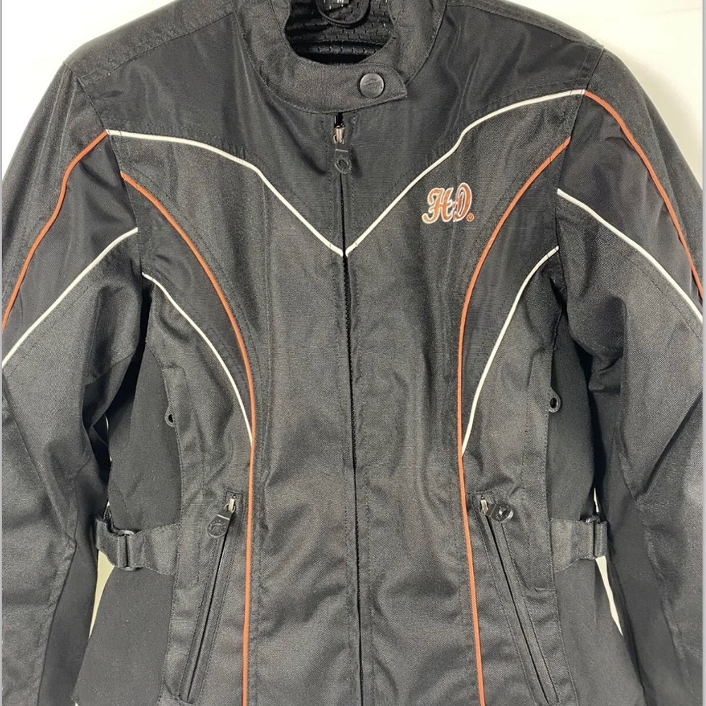 Harley Davidson Women’s M Black Jettison Blackwings Motorcycle Jacket - Picture 6 of 10
